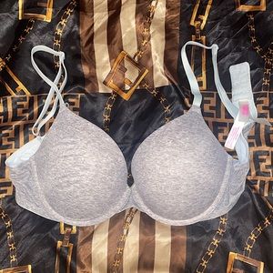 PINK Grey Push-up Bra💓